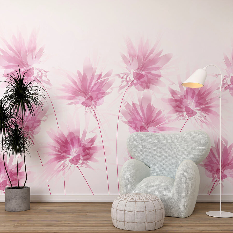 Gruppo di fiori rosa
