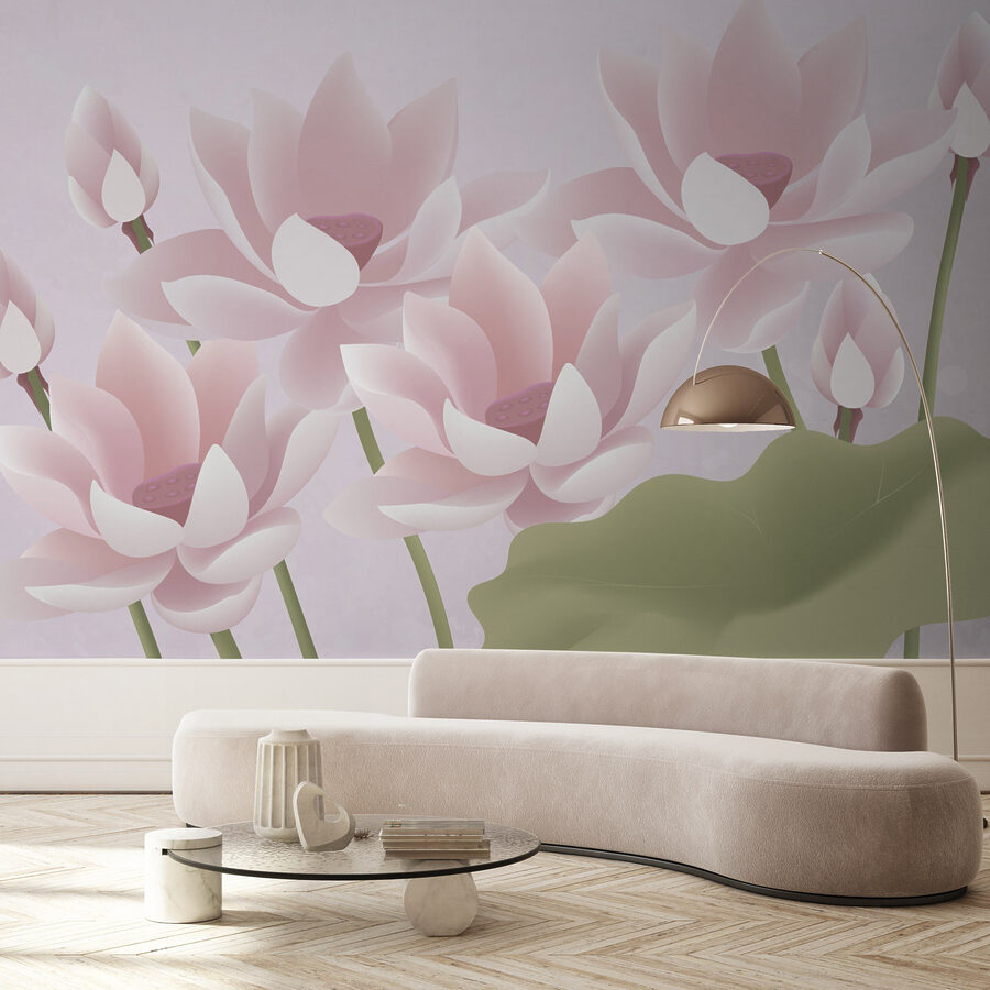 Gruppo di fiori rosa