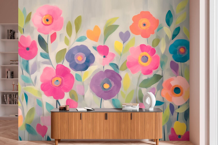 Pittura di fiori e foglie Pittura di fiori e foglie