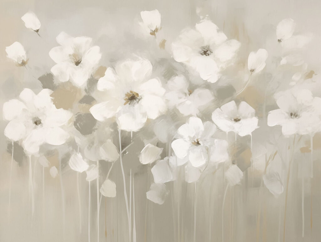 Pittura di fiori bianchi Pittura di fiori bianchi