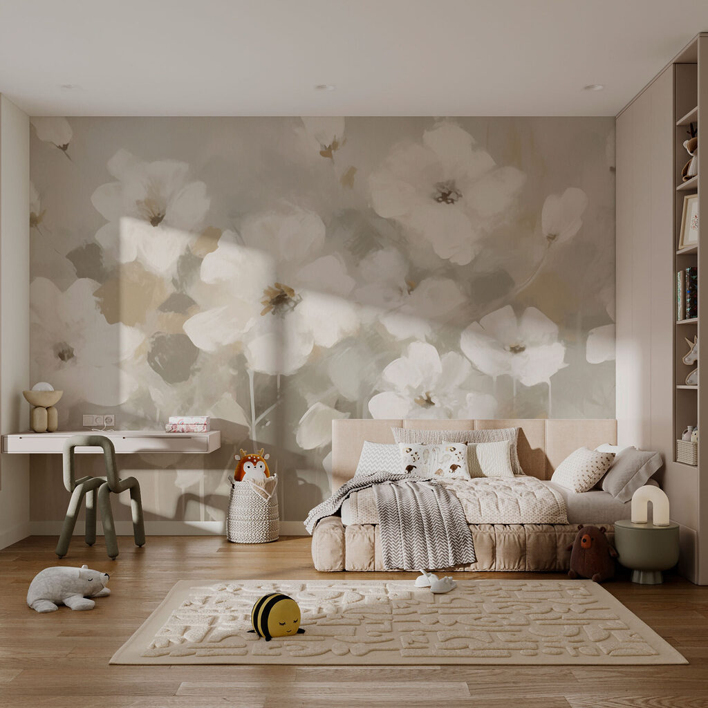 Painting of white flowers