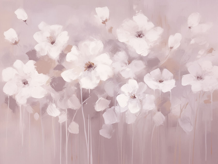 Pittura di fiori bianchi