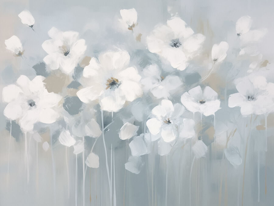 Pittura di fiori bianchi Pittura di fiori bianchi