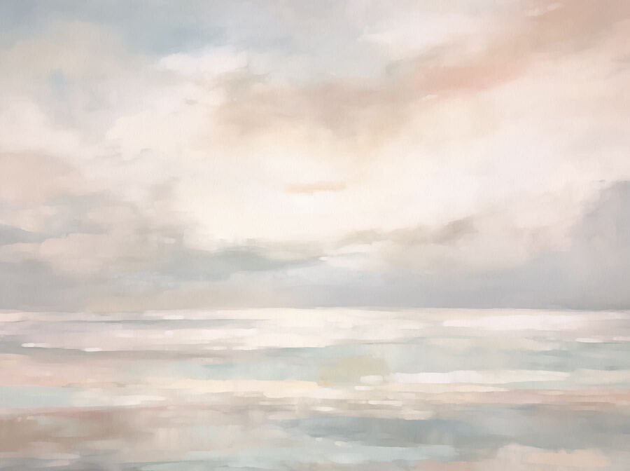 Pittura di un cielo nuvoloso