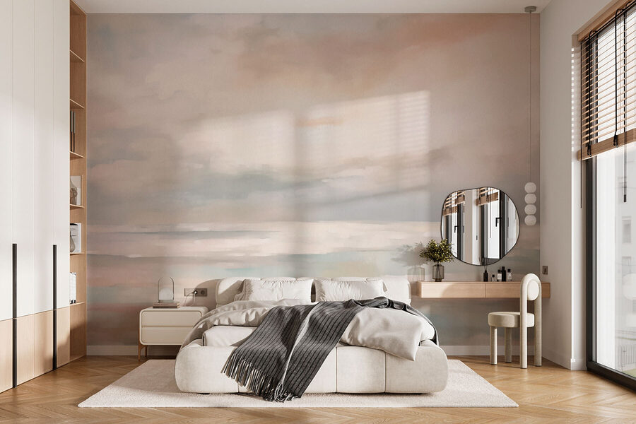 Pittura di un cielo nuvoloso