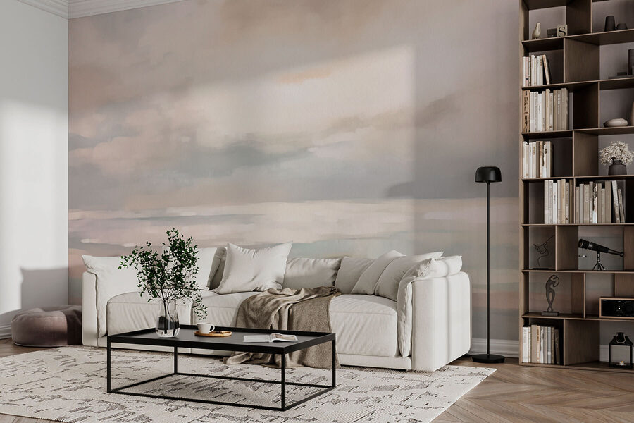 Pittura di un cielo nuvoloso