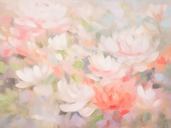 Pittura di fiori su una superficie bianca Pittura di fiori su una superficie bianca