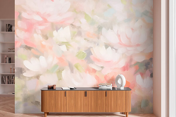 Pittura di fiori su una superficie bianca Pittura di fiori su una superficie bianca