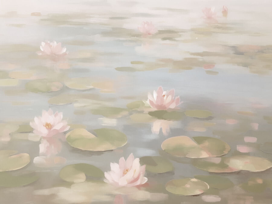 Fiori di ninfea in uno stagno
