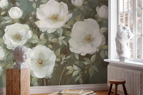 Pittura di fiori bianchi Pittura di fiori bianchi