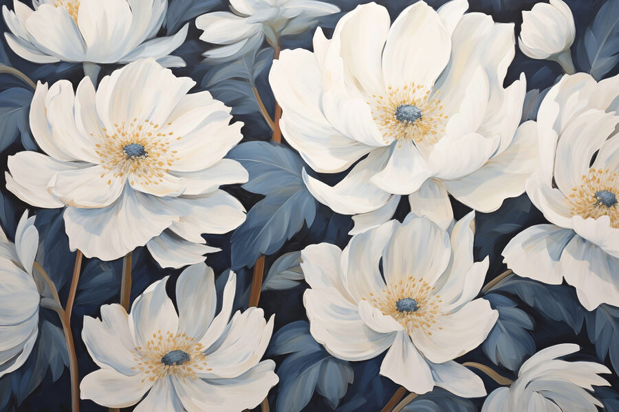 Pittura di fiori bianchi Pittura di fiori bianchi