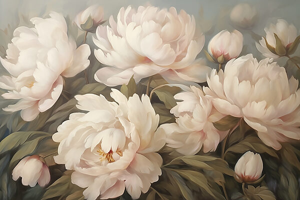 Painting of white flowers