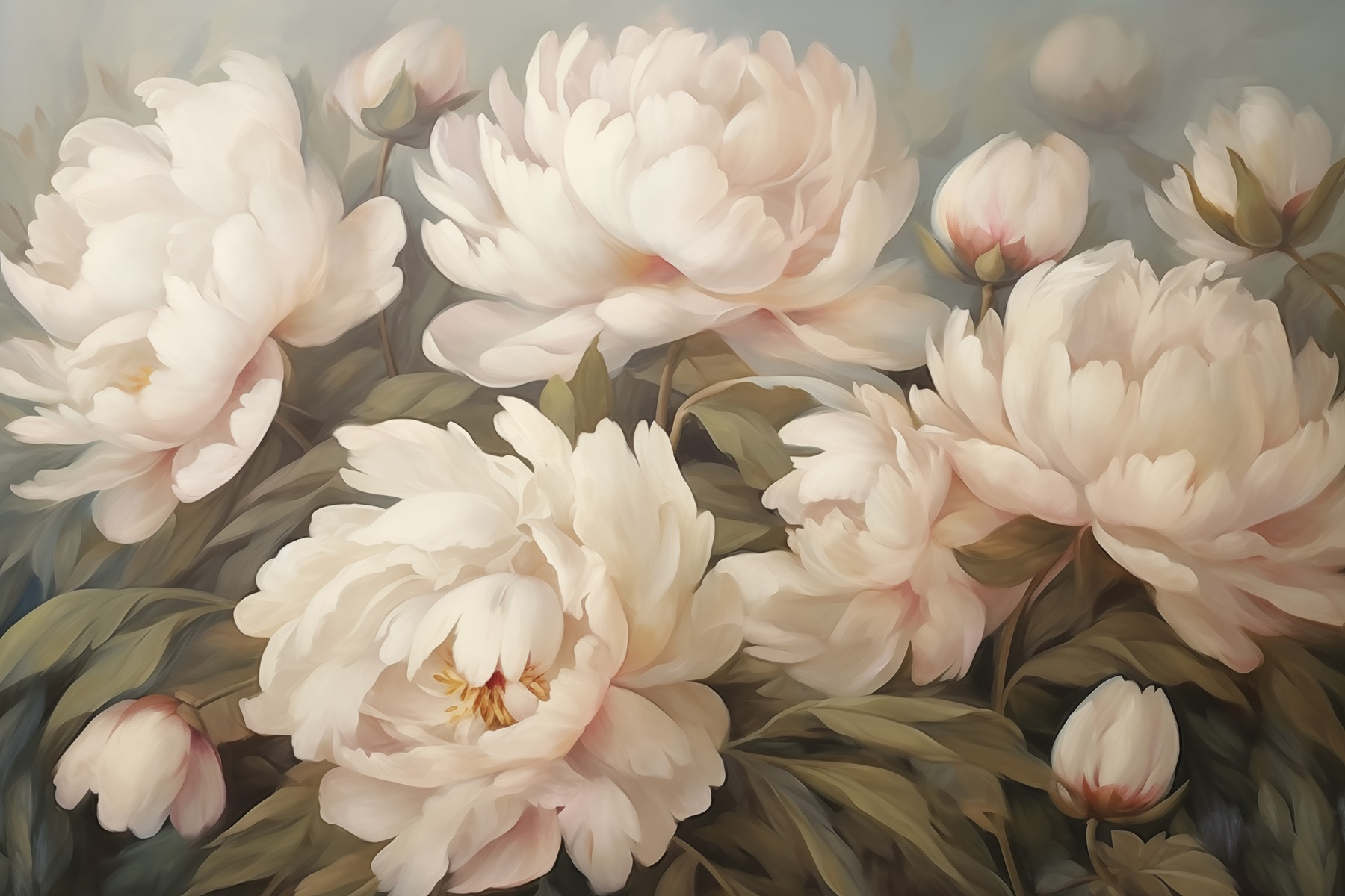 Painting of white flowers