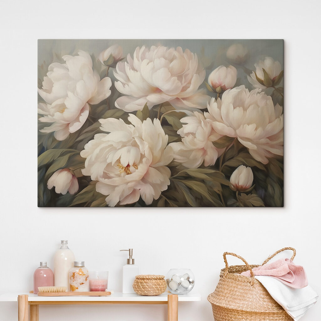 Painting of white flowers