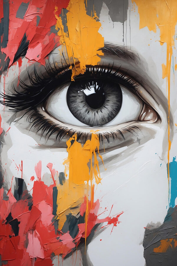 Painting of a woman's eye Painting of a woman's eye