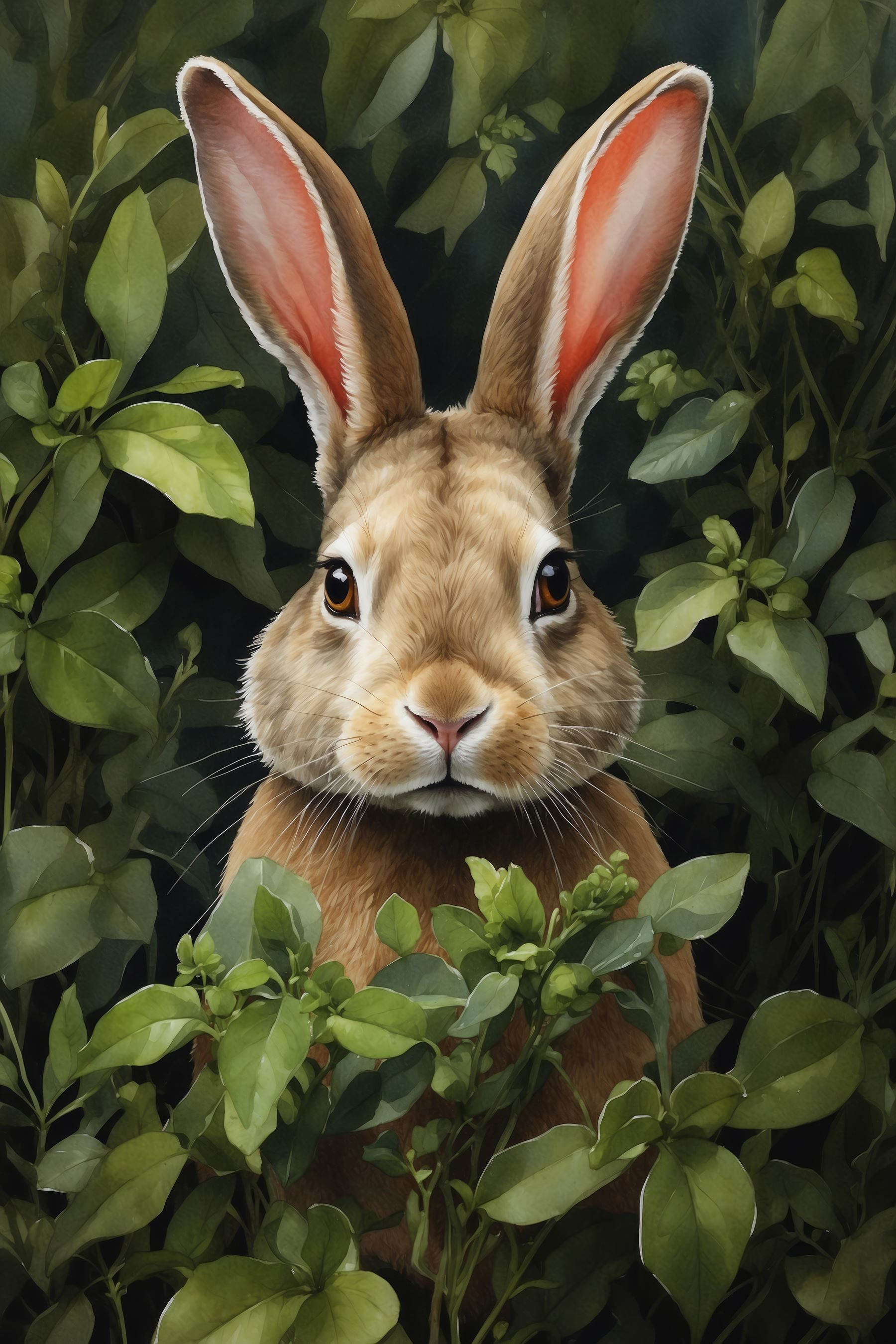 Rabbit in the bushes Rabbit in the bushes