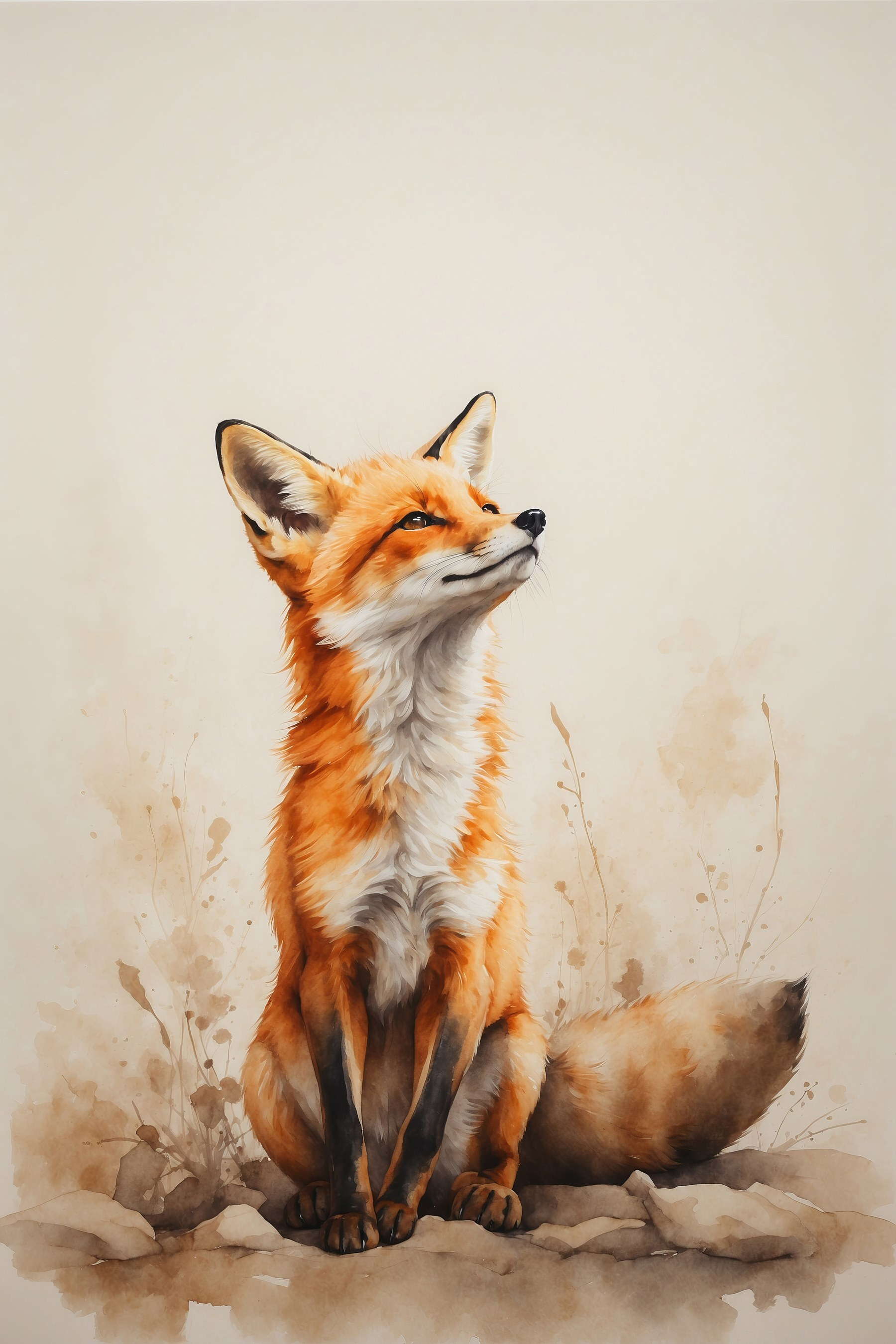 Painting of a fox Painting of a fox