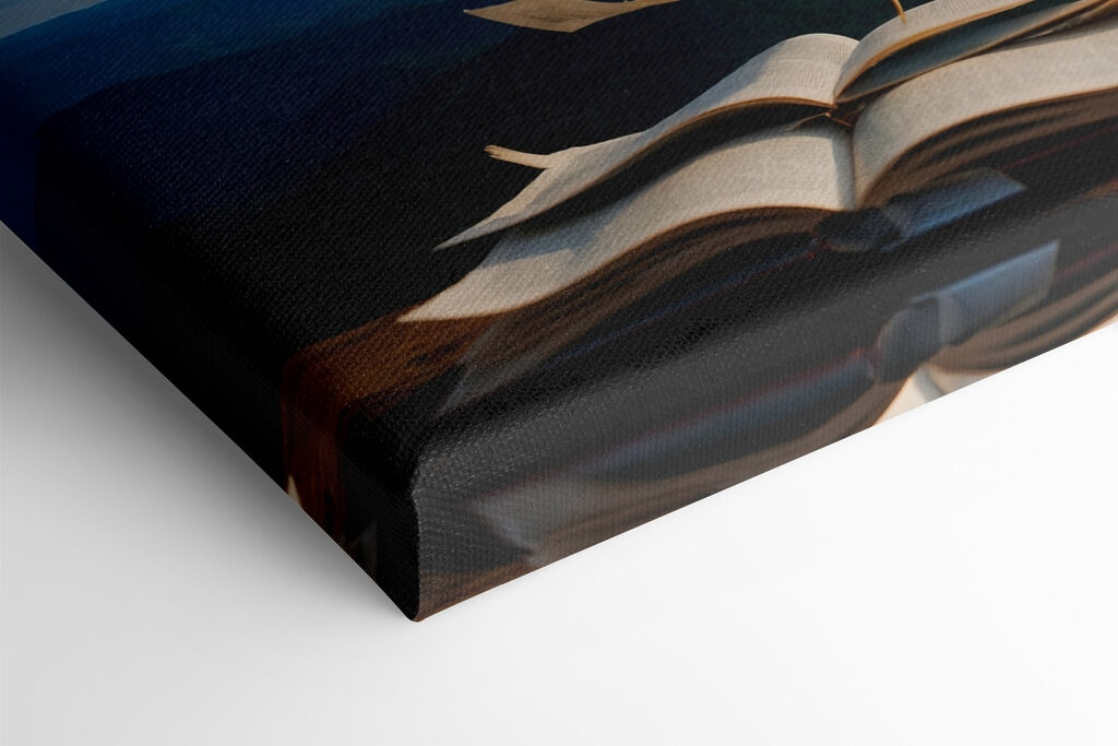 Book with flying birds flying out of it