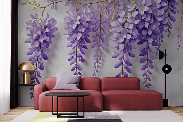 Ramo con fiori viola Ramo con fiori viola