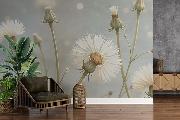 Delicate flowers in soft hues