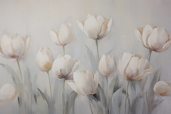 Pittura di fiori bianchi Pittura di fiori bianchi