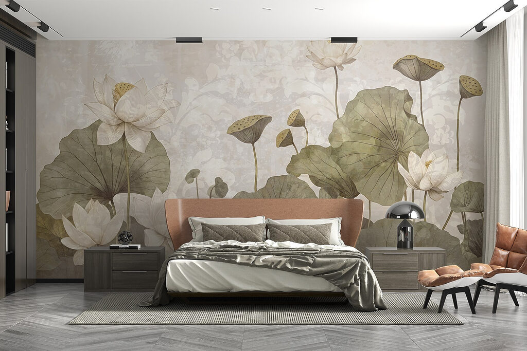 Delicate flowers in serene harmony