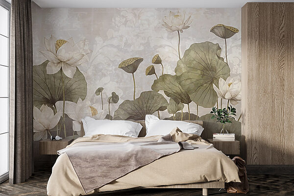 Delicate flowers in serene harmony