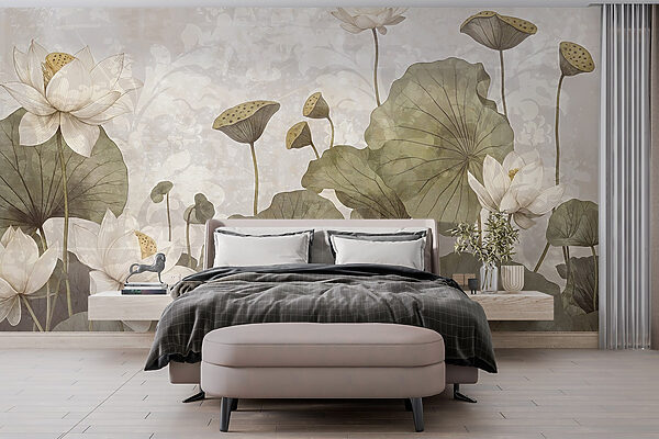 Delicate flowers in serene harmony