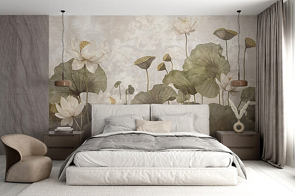 Delicate flowers in serene harmony