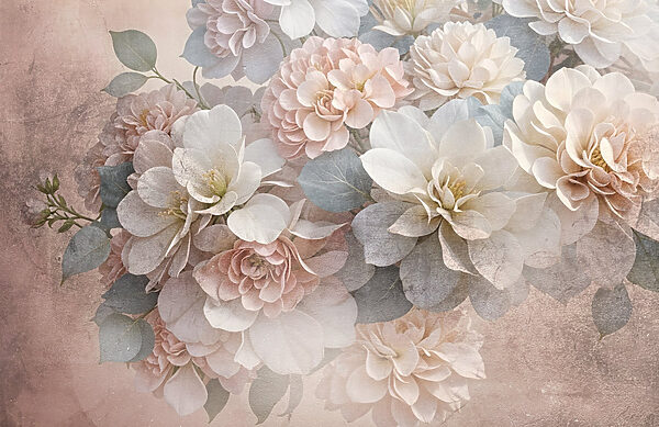 Gruppo di fiori bianchi e rosa Gruppo di fiori bianchi e rosa