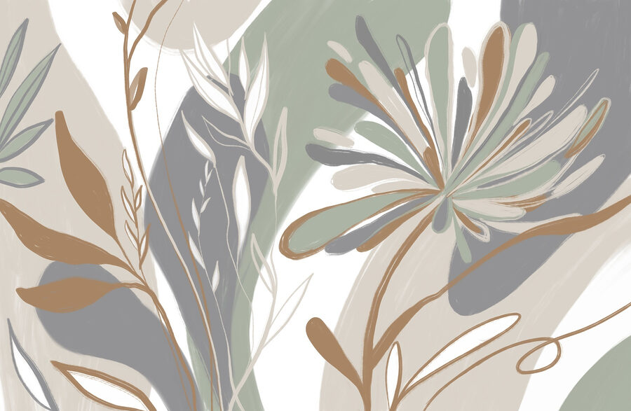 Disegno floreale astratto ispirato alla natura. Disegno floreale astratto ispirato alla natura.