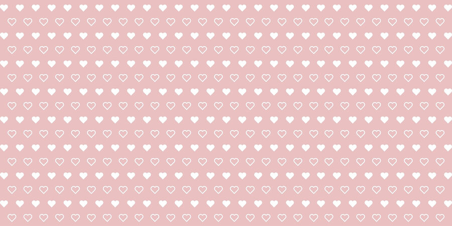 Motivo di cuori bianchi su sfondo rosa