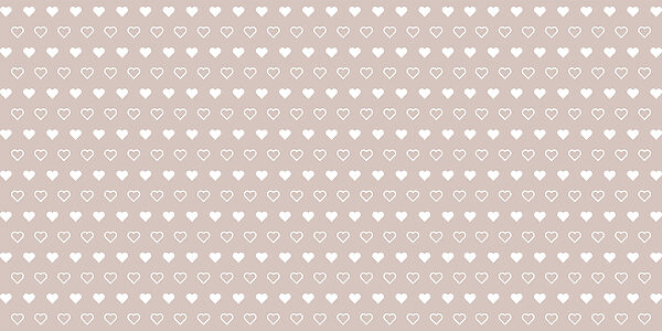 Pattern of hearts on a beige background