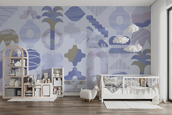 Sfondo blu e bianco con forme diverse Sfondo blu e bianco con forme diverse