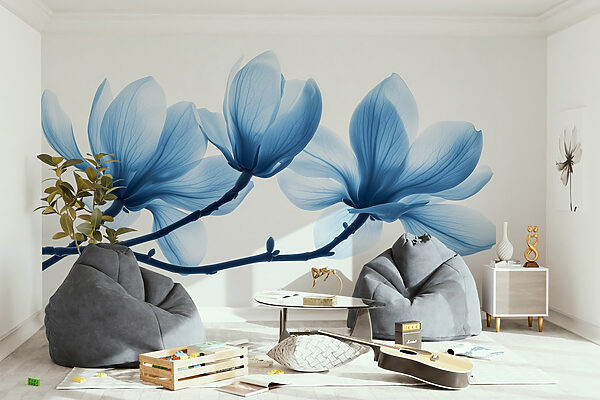 Delicati petali blu in leggera fioritura Delicati petali blu in leggera fioritura