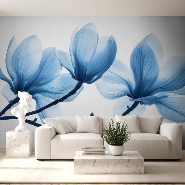 Delicati petali blu in leggera fioritura Delicati petali blu in leggera fioritura