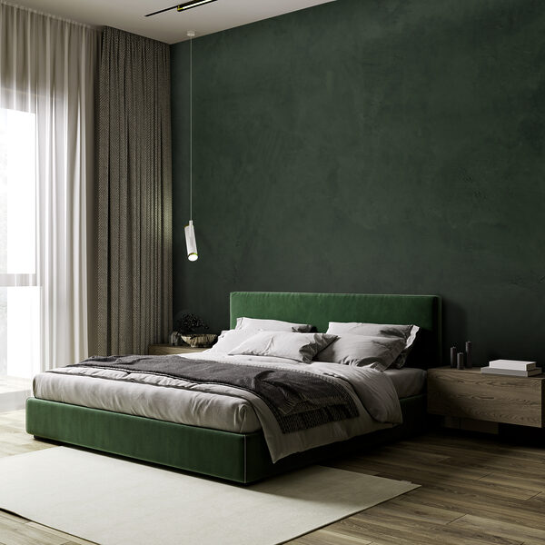 Parete verde scuro con bordi ruvidi Parete verde scuro con bordi ruvidi