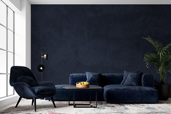 Parete blu scuro con striature bianche Parete blu scuro con striature bianche