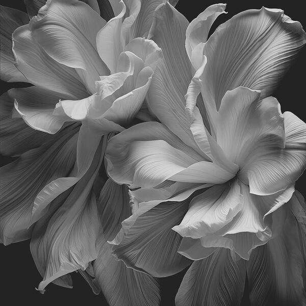 Floral elegance in monochrome hues