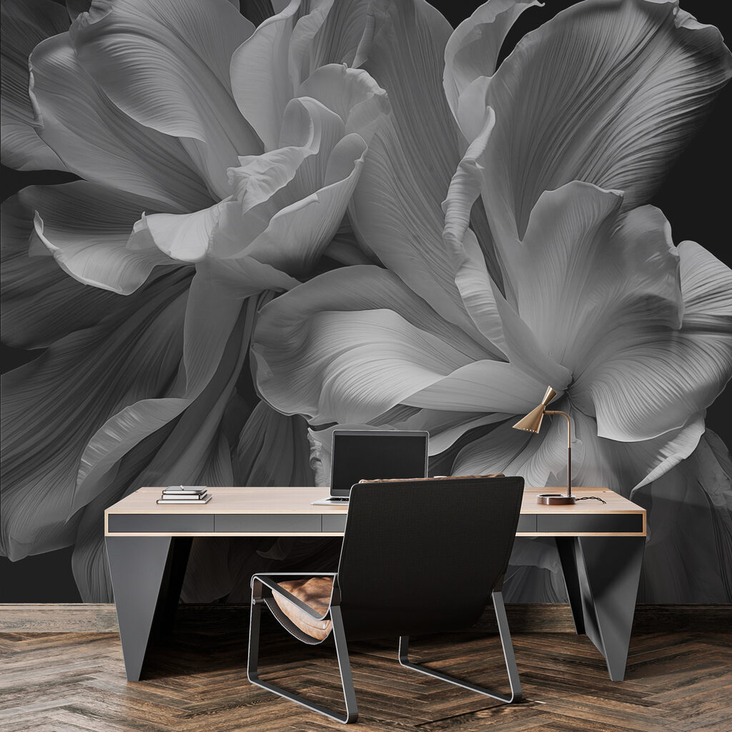 Floral elegance in monochrome hues