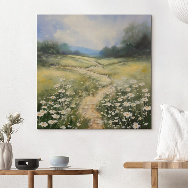 Quadri Dipinto raffigurante un sentiero che attraversa un campo di fiori (COD: s42134) Quadri Quadri Dipinto raffigurante un sentiero che attraversa un campo di fiori (COD: s42134)