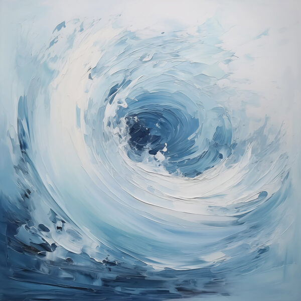 White and blue swirly waves White and blue swirly waves