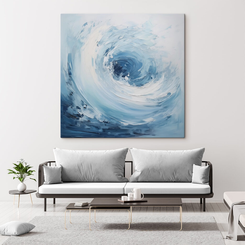 White and blue swirly waves White and blue swirly waves