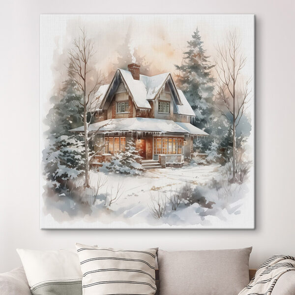 Quadri Casa nella neve (COD: s42137) Quadri Quadri Casa nella neve (COD: s42137)