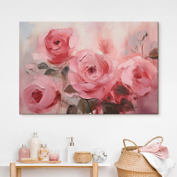 Quadri Dipinto di rose rosa (COD: s42138) Quadri Quadri Dipinto di rose rosa (COD: s42138)