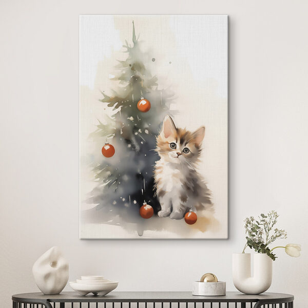 Quadri Gatto accanto a un albero di Natale (COD: s42140) Quadri Quadri Gatto accanto a un albero di Natale (COD: s42140)