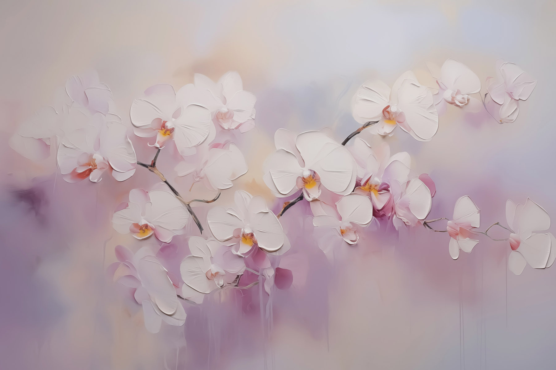 Painting of white flowers