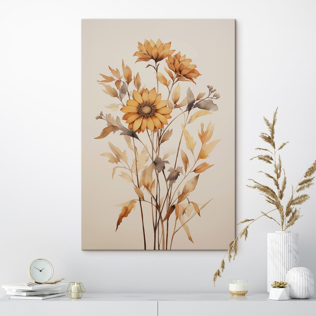 Painting of a sunflower Painting of a sunflower