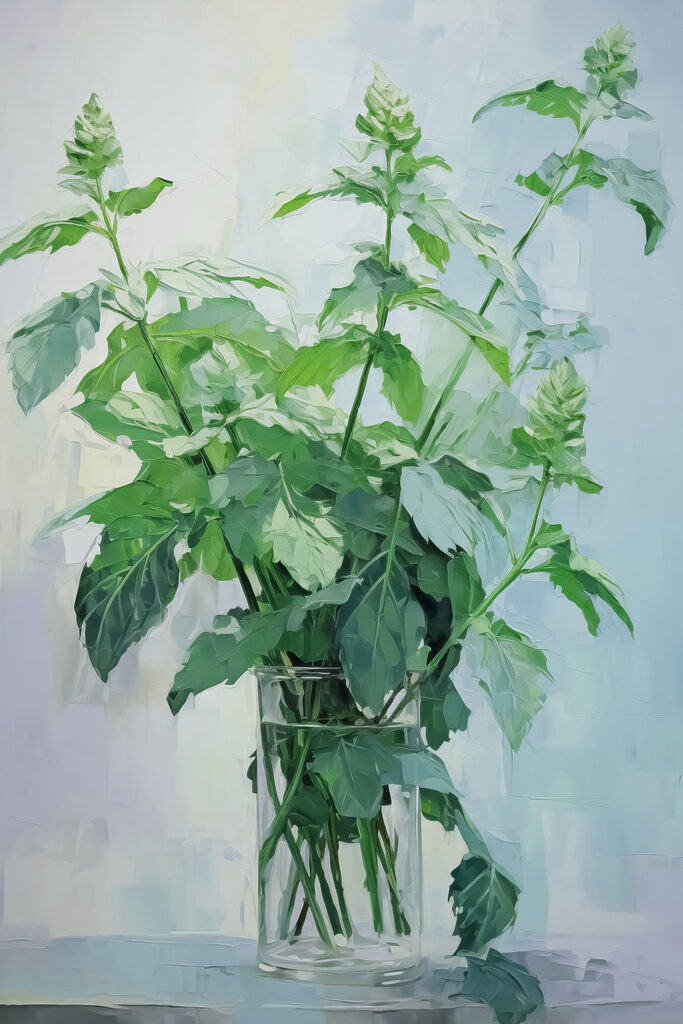 Plant in a glass vase Plant in a glass vase