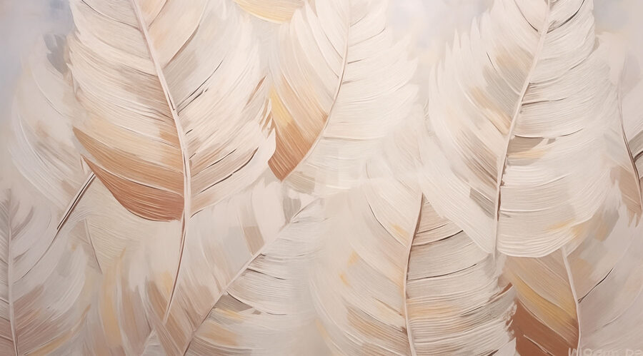 Foglie delicate in toni tenui